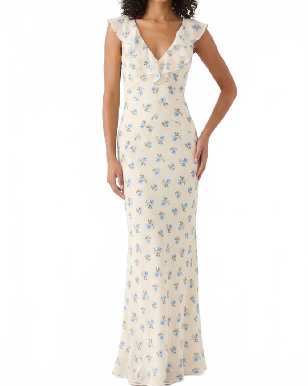 NEW LE LIS bloom maxi dress in ivory